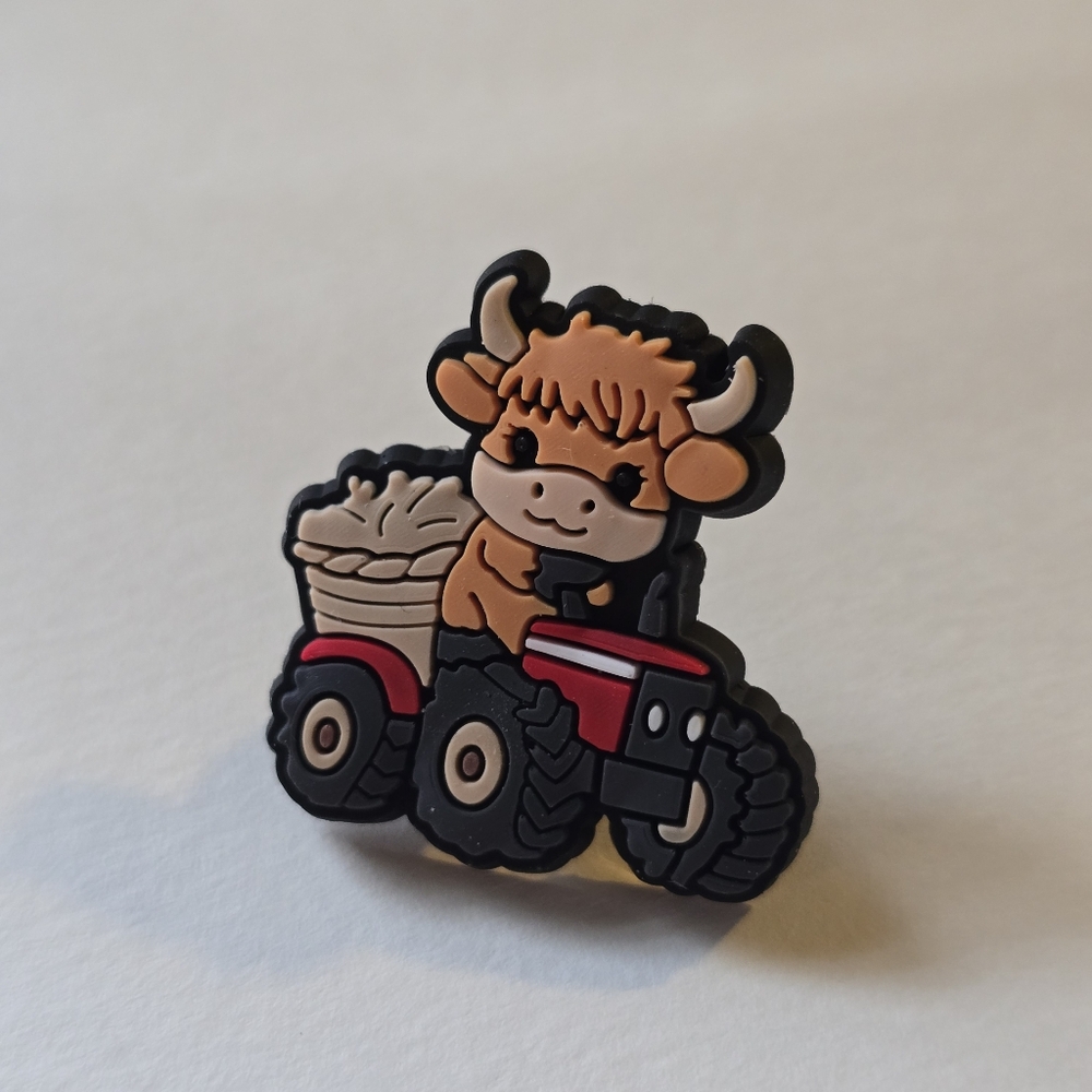 Brown Cow Tractor Pin